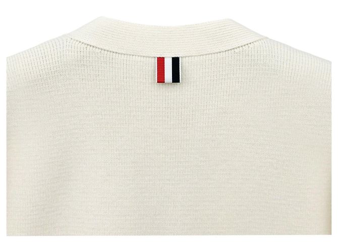 Thom Browne Milano Stitch Line Cardigan Weiß - Ansicht 12