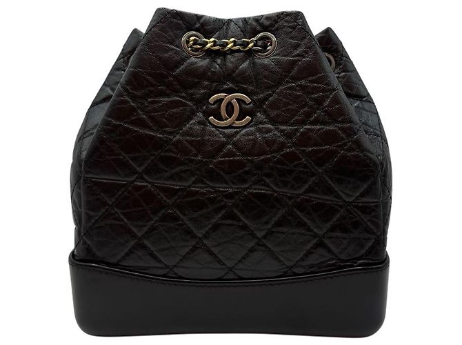 Chanel Zaino Gabriel Small in pelle di vitello vintage nero - vista 2