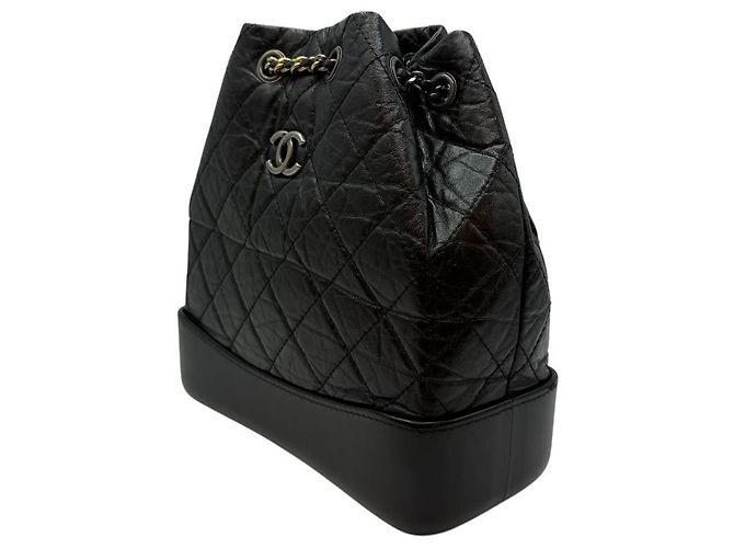 Chanel Zaino Gabriel Small in pelle di vitello vintage nero - vista 3