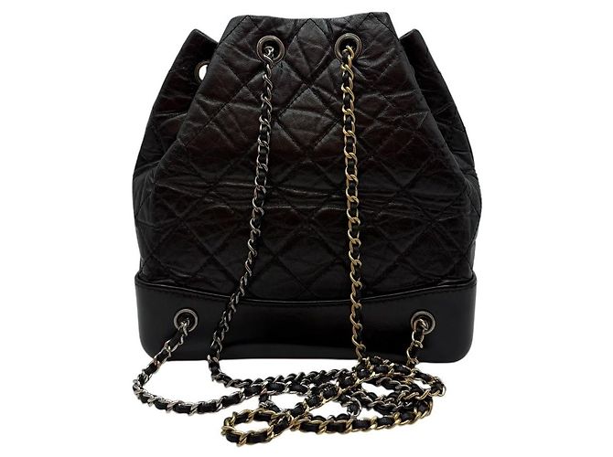 Chanel Zaino Gabriel Small in pelle di vitello vintage nero - vista 4
