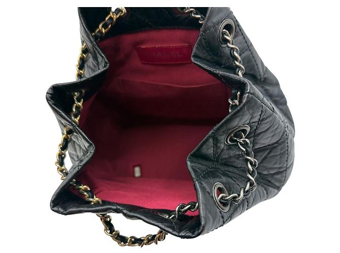 Chanel Zaino Gabriel Small in pelle di vitello vintage nero - vista 8