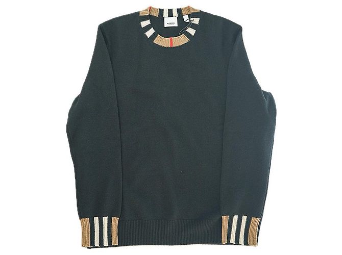 Burberry Langarm-Pullover aus Kaschmirwolle in Schwarz aus hochwertigem Material - Ansicht 10