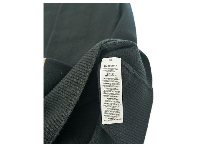 Burberry Langarm-Pullover aus Kaschmirwolle in Schwarz aus hochwertigem Material - Ansicht 17