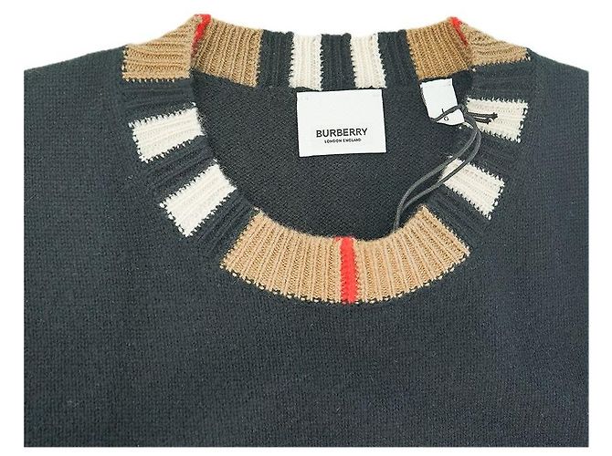 Burberry Langarm-Pullover aus Kaschmirwolle in Schwarz aus hochwertigem Material - Ansicht 4