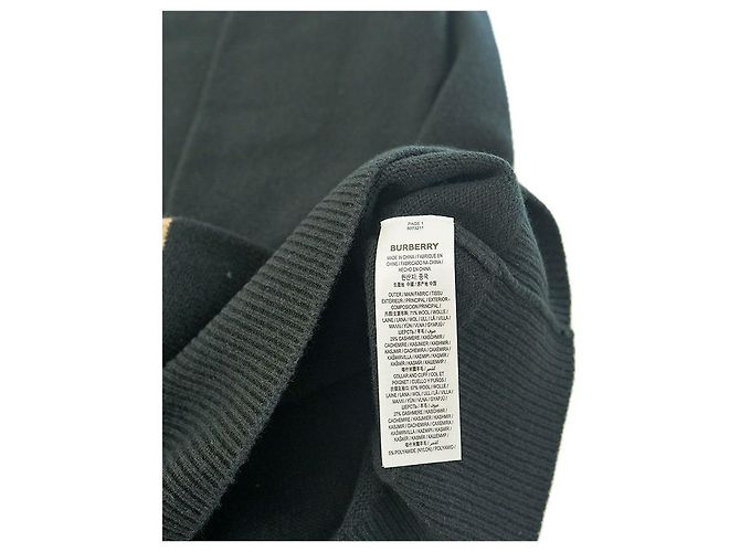 Burberry Langarm-Pullover aus Kaschmirwolle in Schwarz aus hochwertigem Material - Ansicht 8