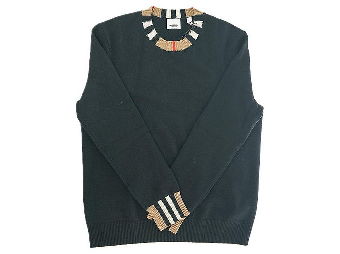 Burberry Langarm-Pullover aus Kaschmirwolle in Schwarz aus hochwertigem Material - Ansicht 9