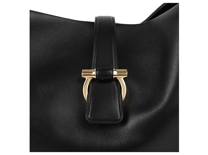 Salvatore Ferragamo Borsa Tote Gancini Nero - vista 9
