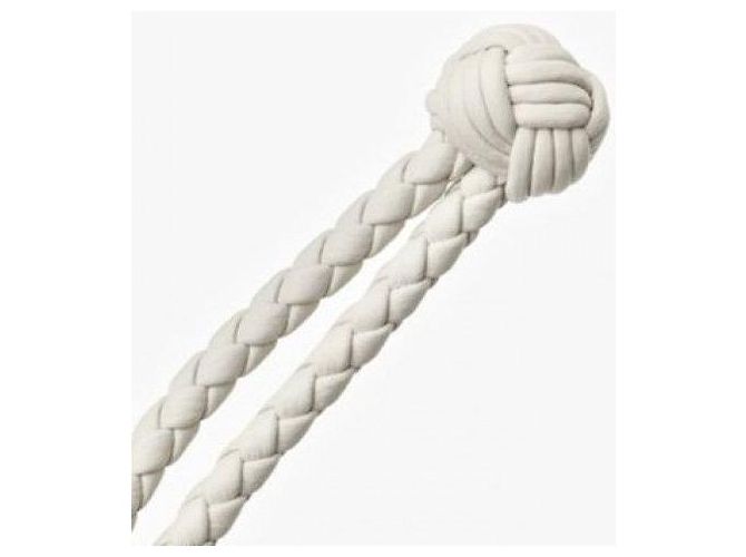 Bottega Veneta Bracciale Napa Intrecciato Bianco - vista 6