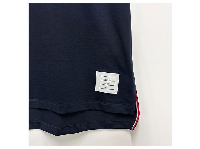 Thom Browne Relaxed Fit Polo T-Shirt Marineblau - Ansicht 14
