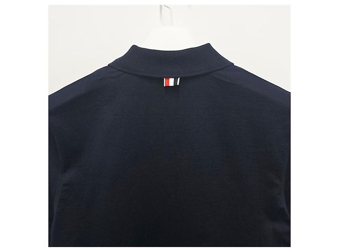 Thom Browne Relaxed Fit Polo T-Shirt Marineblau - Ansicht 15