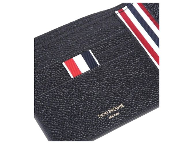 Thom Browne Pebble Leather Wallet Black - view 5