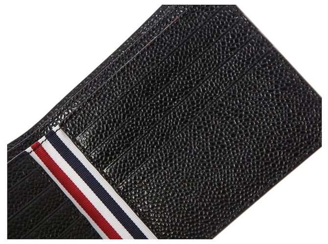 Thom Browne Pebble Leather Wallet Black - view 6