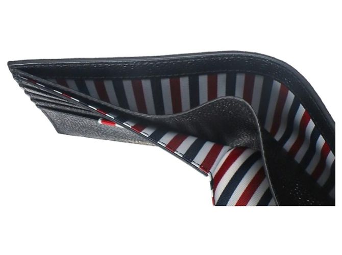 Thom Browne Pebble Leather Wallet Black - view 7