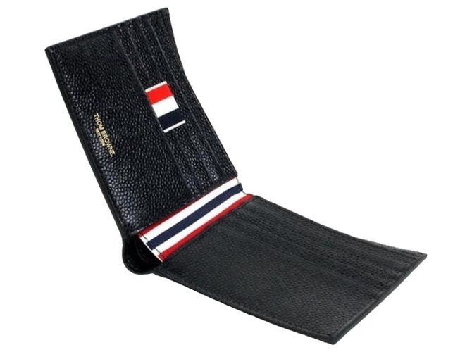 Thom Browne Pebble Leather Wallet Black - view 8