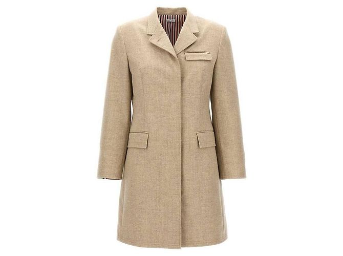 Thom Browne Wollflanell Chesterfield Kleid - Ansicht 4