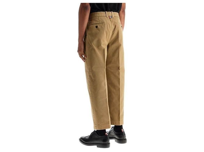 Thom Browne Pantaloni utility in twill di cotone D'oro - vista 8