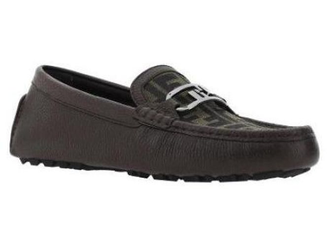 Fendi Mocassino da guida decorato AQZB Nero - vista 5