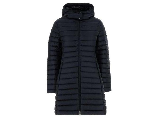 Moncler Chaqueta Larga de Plumas con Capucha Negro - vista 4