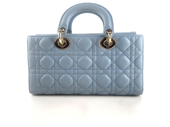 Borsa Lady Dior Joy Tote Blu - vista 4