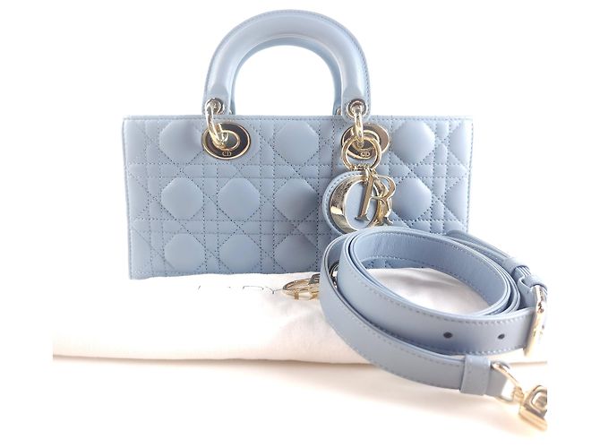 Borsa Lady Dior Joy Tote Blu - vista 7