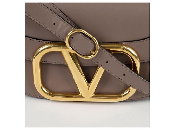 Valentino Borsa a tracolla Superbee con logo Marrone - vista 2