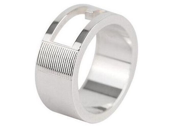 Gucci Anello in argento con logo Taglia - vista 6