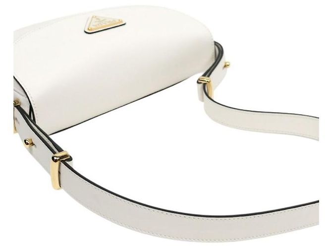 Prada Borsa a Spalla Arke Flap Bianca Bianco - vista 10
