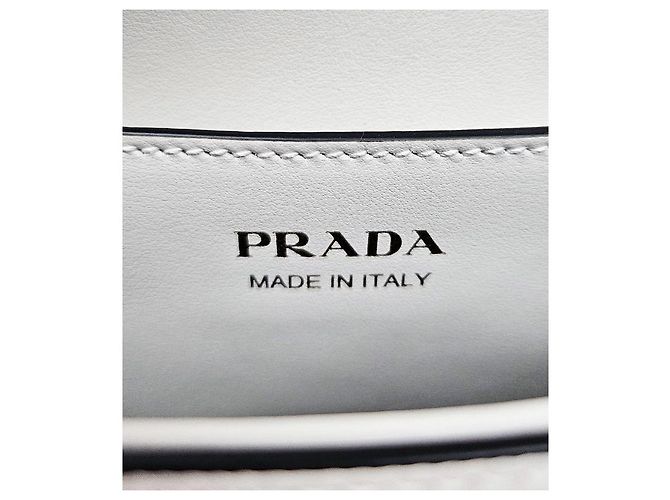 Prada Borsa a Spalla Arke Flap Bianca Bianco - vista 6