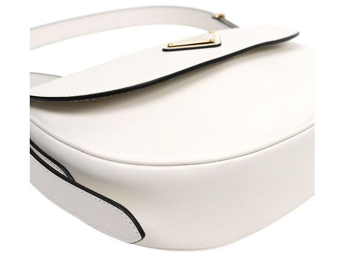 Prada Borsa a Spalla Arke Flap Bianca Bianco - vista 8