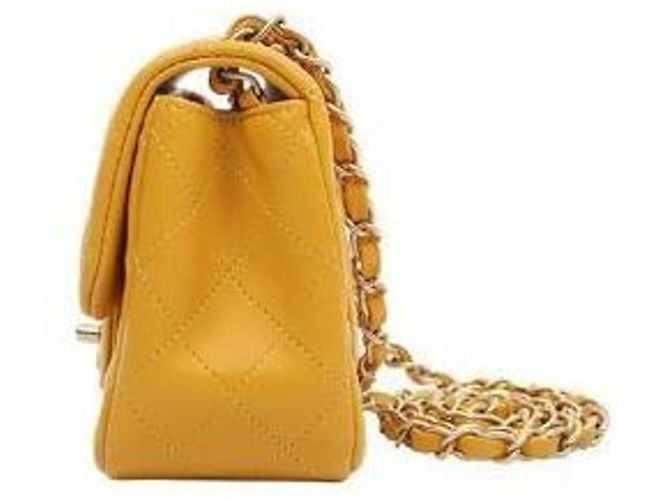 Chanel Piccola Borsa a Spalla Gialla con Catena Giallo - vista 2