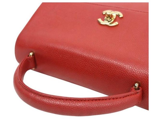 Chanel Borsa Tote Coco Handle in Caviale Rosso - vista 10