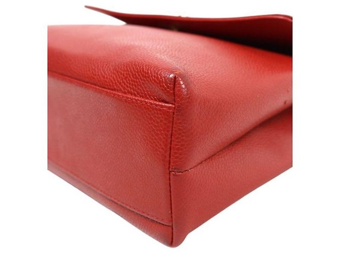 Chanel Borsa Tote Coco Handle in Caviale Rosso - vista 9