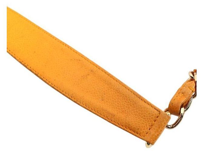 Chanel Borsa a spalla Big CC in caviar giallo trapuntato - vista 13
