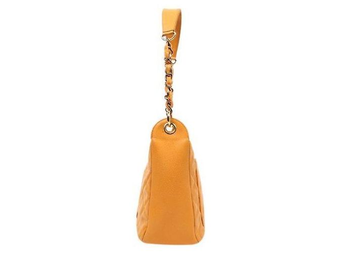 Chanel Borsa a spalla Big CC in caviar giallo trapuntato - vista 2