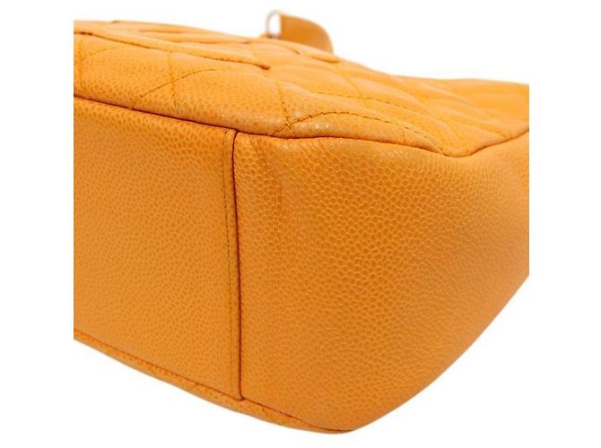 Chanel Borsa a spalla Big CC in caviar giallo trapuntato - vista 8