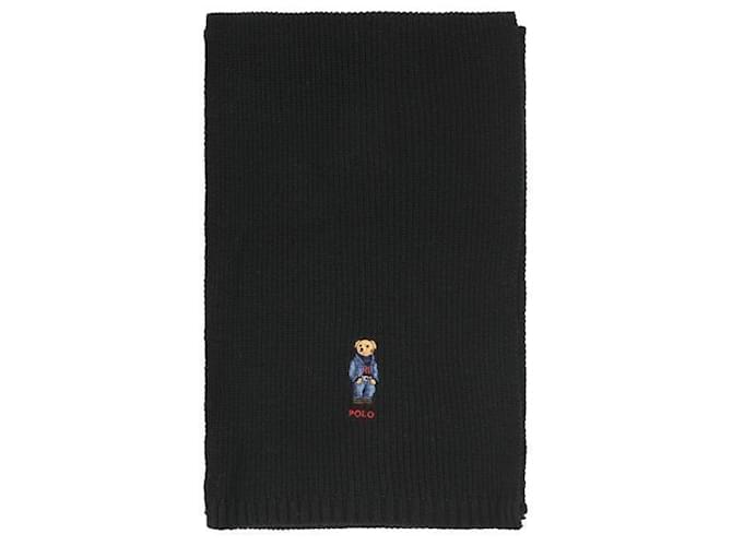 Ralph Lauren Sciarpa in Denim Solido Bear Nero - vista 3