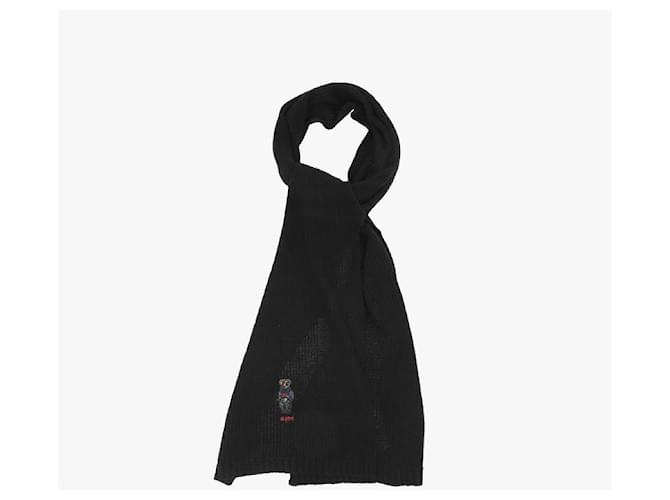 Ralph Lauren Sciarpa in Denim Solido Bear Nero - vista 7