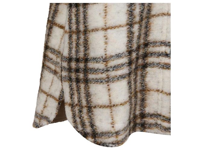 Isabel Marant Abrigo de lana crudo a cuadros - vista 10