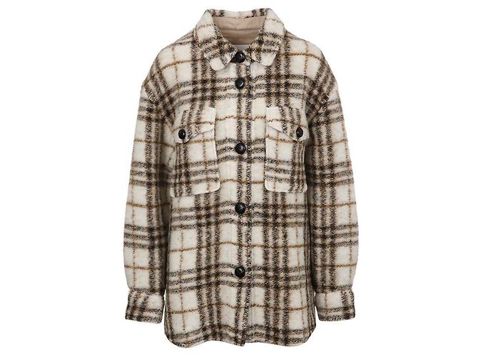 Isabel Marant Abrigo de lana crudo a cuadros - vista 2