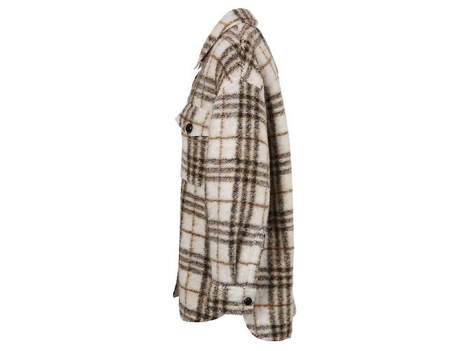 Isabel Marant Abrigo de lana crudo a cuadros - vista 4