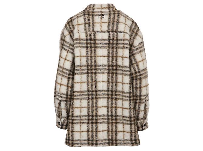 Isabel Marant Abrigo de lana crudo a cuadros - vista 6