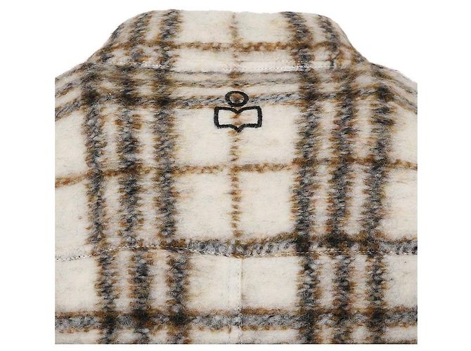 Isabel Marant Abrigo de lana crudo a cuadros - vista 8