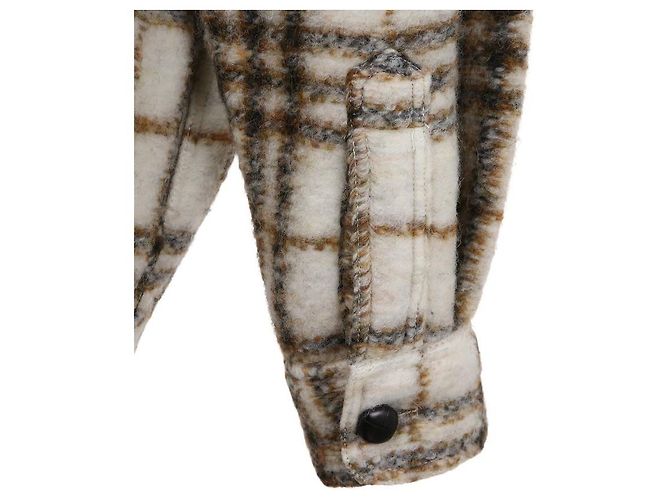 Isabel Marant Abrigo de lana crudo a cuadros - vista 9