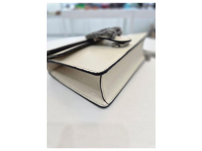 Gucci Mini borsa a spalla in pelle avorio Dionysus con cristalli Bianco - vista 18