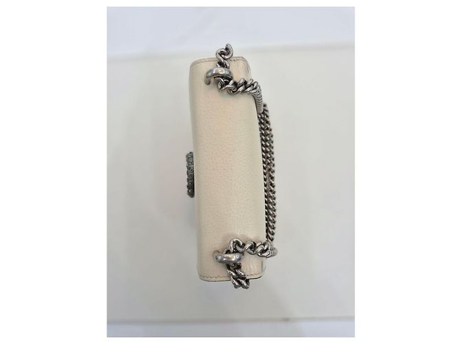 Gucci Mini borsa a spalla in pelle avorio Dionysus con cristalli Bianco - vista 2