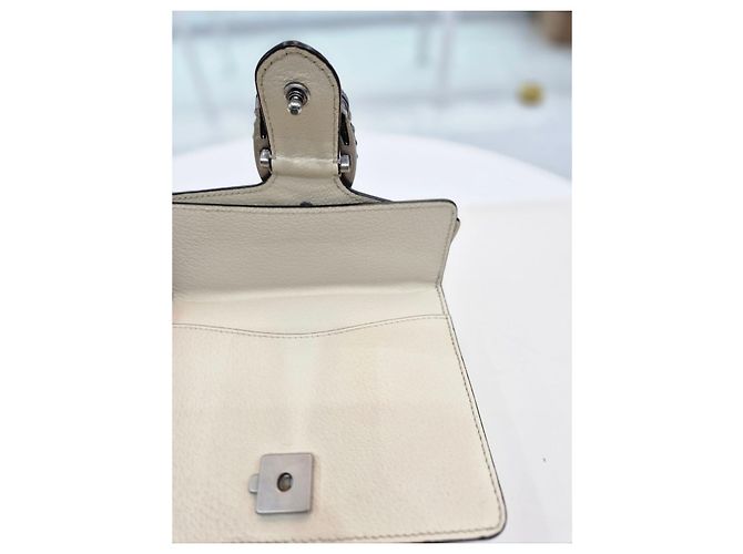 Gucci Mini borsa a spalla in pelle avorio Dionysus con cristalli Bianco - vista 20