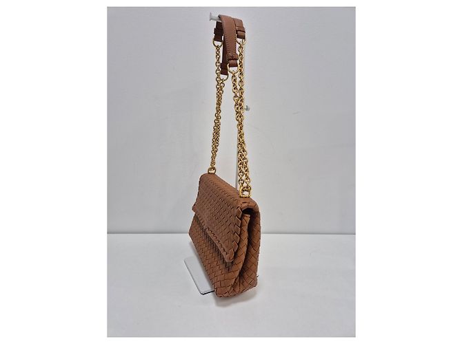 Bottega Veneta Borsa a Spalla Intrecciato Olympia Argento - vista 3