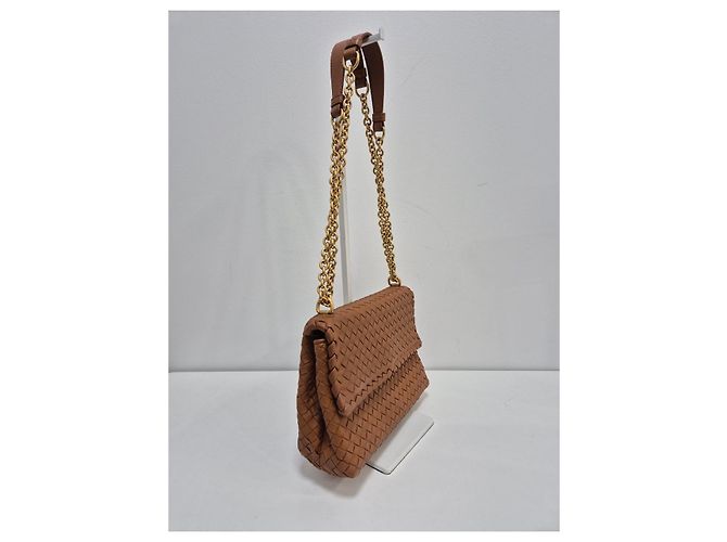 Bottega Veneta Borsa a Spalla Intrecciato Olympia Argento - vista 4