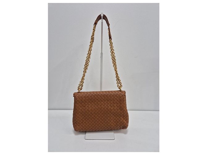 Bottega Veneta Borsa a Spalla Intrecciato Olympia Argento - vista 5