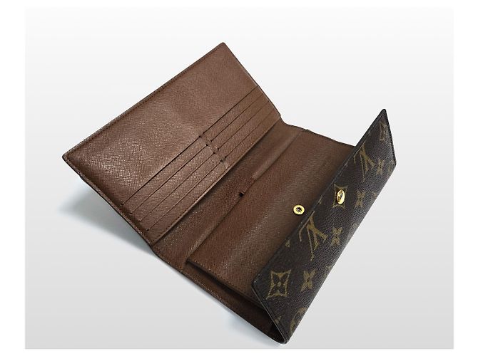 Louis Vuitton Braune Monogramm-Canvas-Langbörse - Ansicht 15